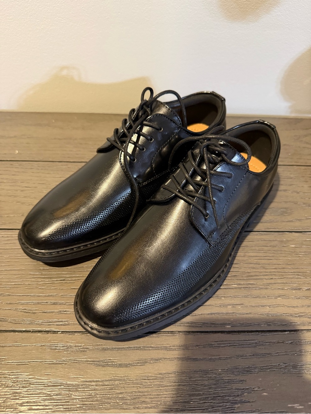 Restoration Hardware Black Men's Lace-Up Derby Oxfords